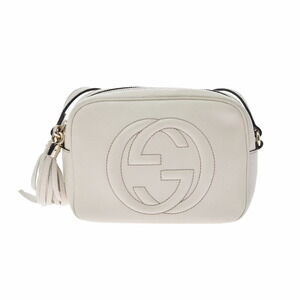 GUCCI SoHo Disco White Leather Shoulder Bag